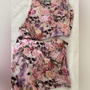 Posh Peanut limited edition, Girls skeleton Halloween Jammie’s